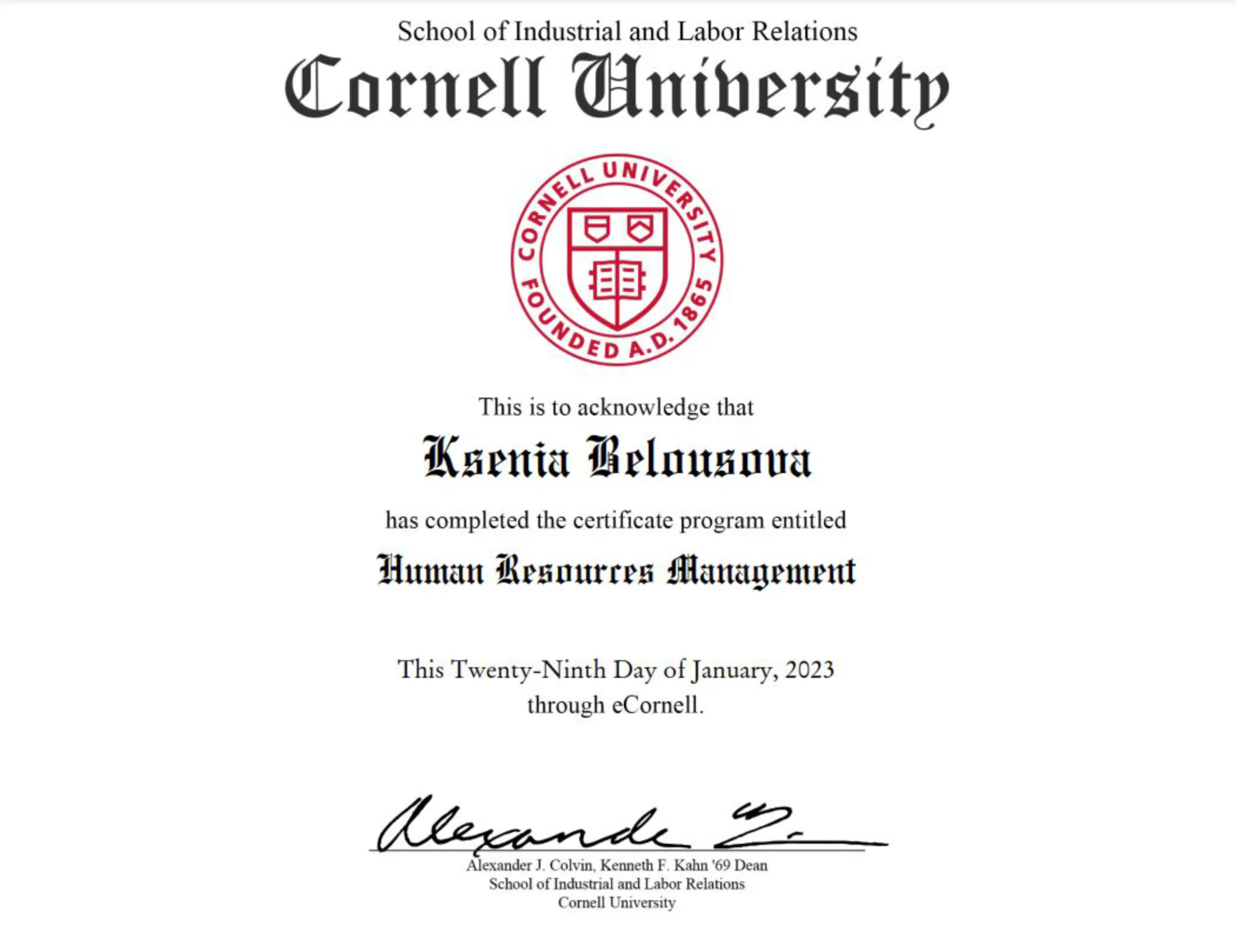 Certificate 5